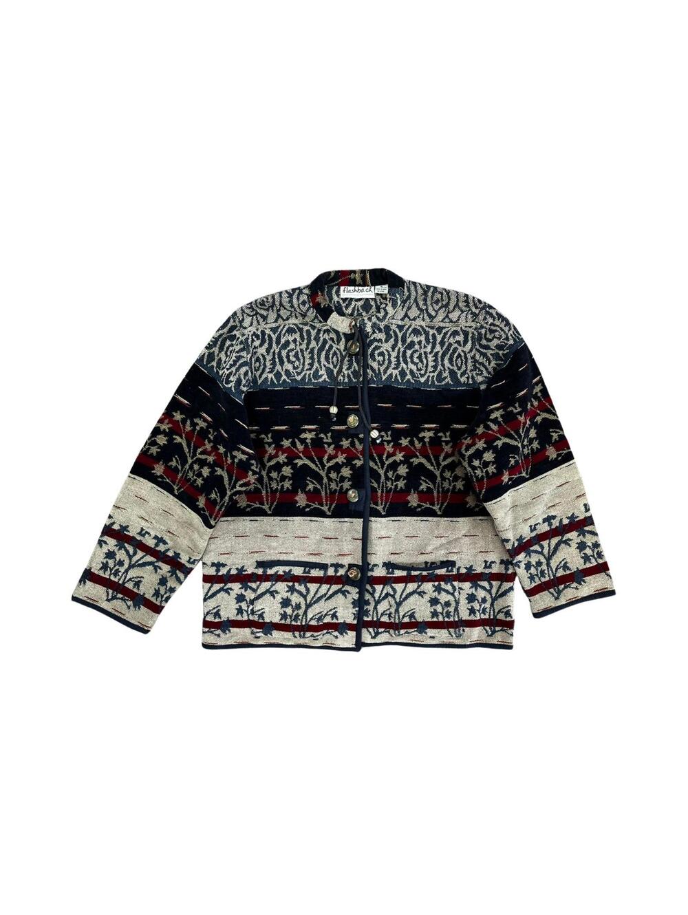 Vintage Flashback Tapestry Jacket Womens XL Southwestern Aztec Boho Western